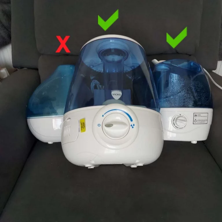 3 humidifiers lines up for comparison