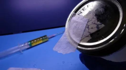 Covering grain jar hole with micropore tape