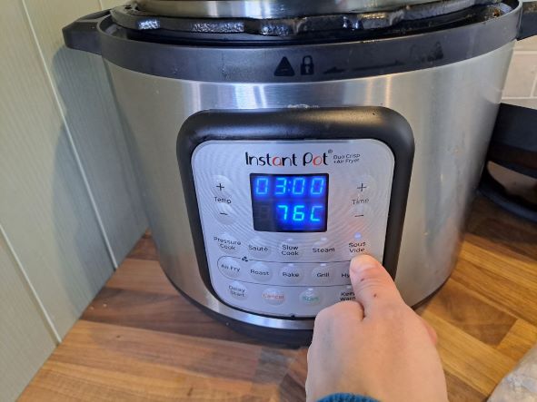 Setting temperature for instant pot
